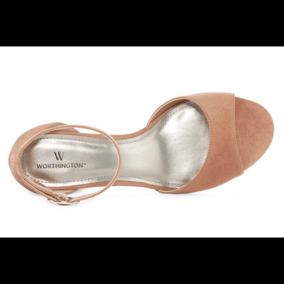 NWB Worthington Nude Block Heel Sandals 7.5M - Picture 5 of 8